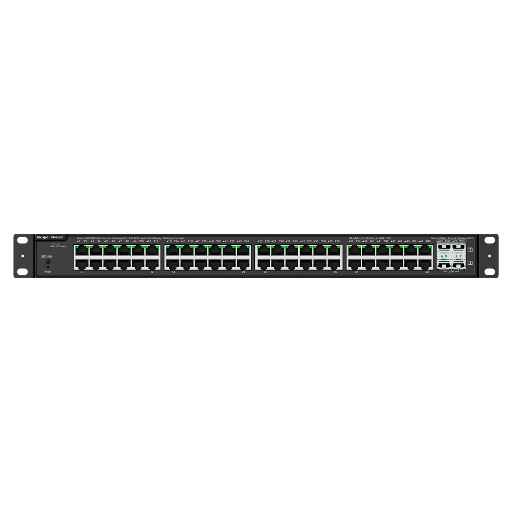 L2 PoE Switch, 48x Gbit, 4x SFP, 370W
