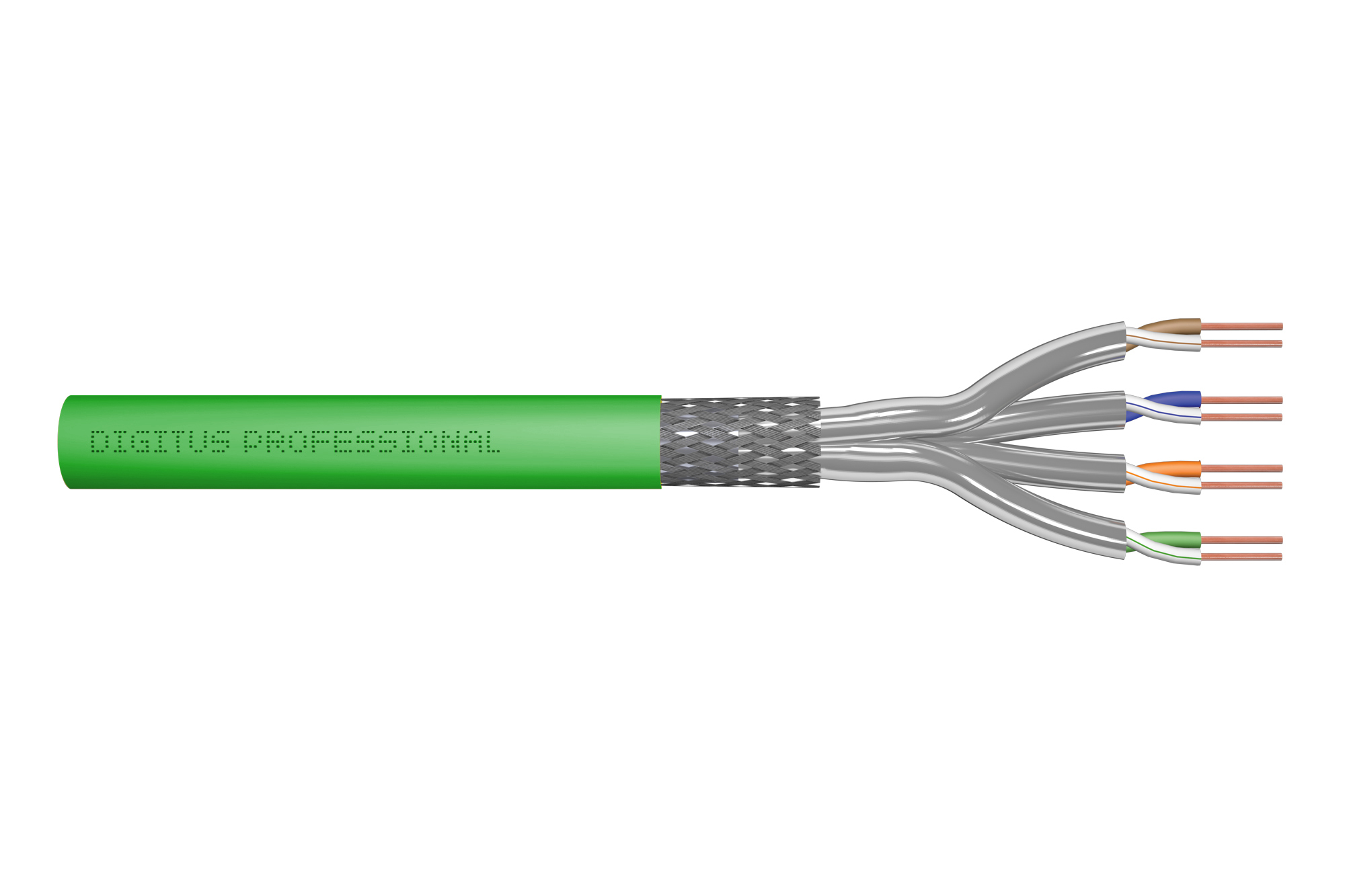 CAT 8.2 S/FTP Kabel, 500m, Dca, Grün