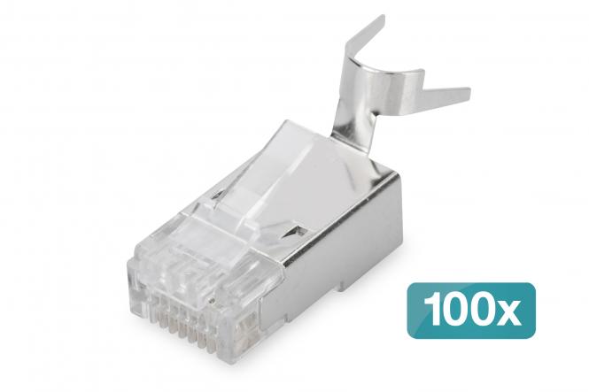 CAT 6A RJ45 Stecker, 100 Stk., geschirmt