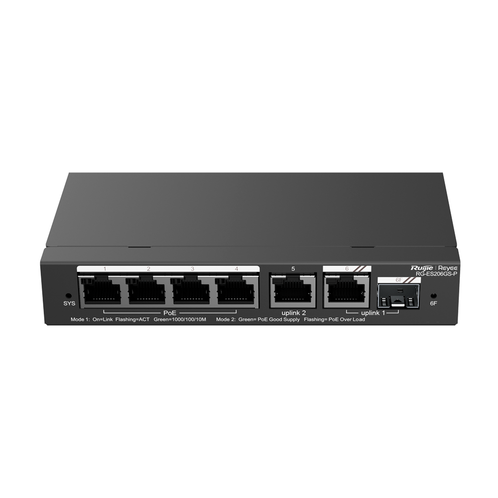 Smart PoE Switch, 4x PoE+, 1x SFP, 54W