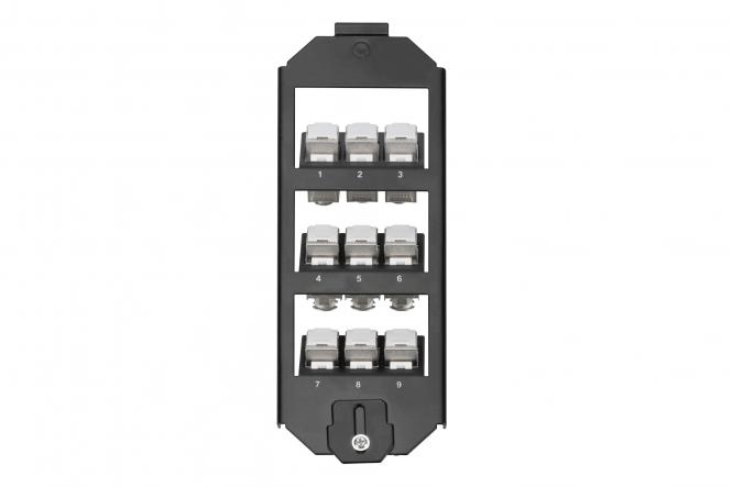 Bodentankhalter 9x Keystone, Schwarz