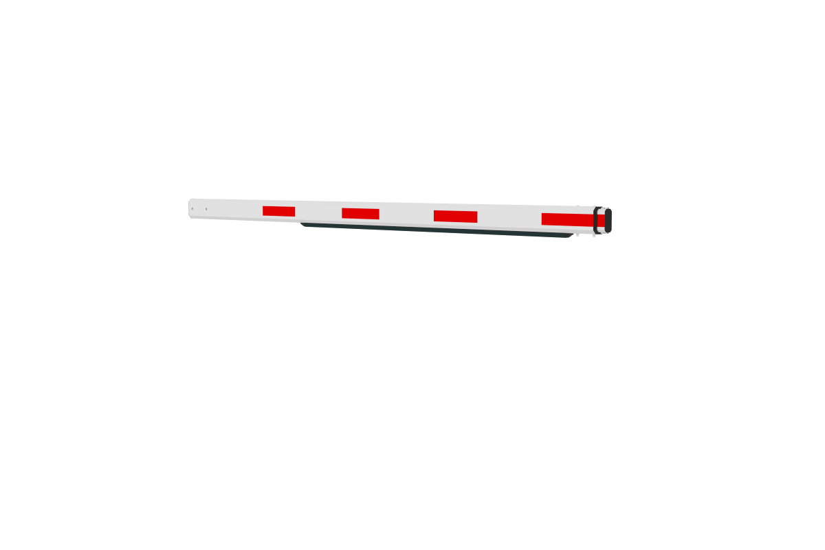 Schrankenarm, 2,7m, rot/weiß