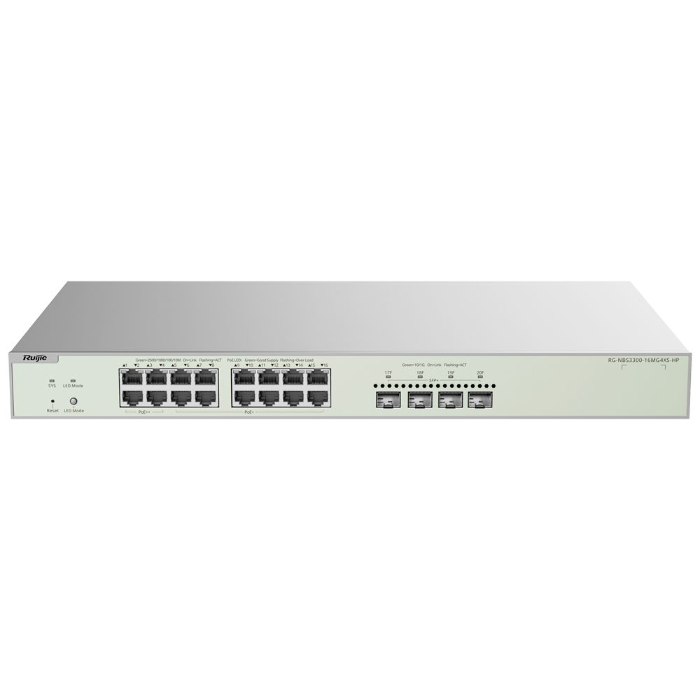 L2+ PoE++ Switch, 16x 2.5G, 4x 10G