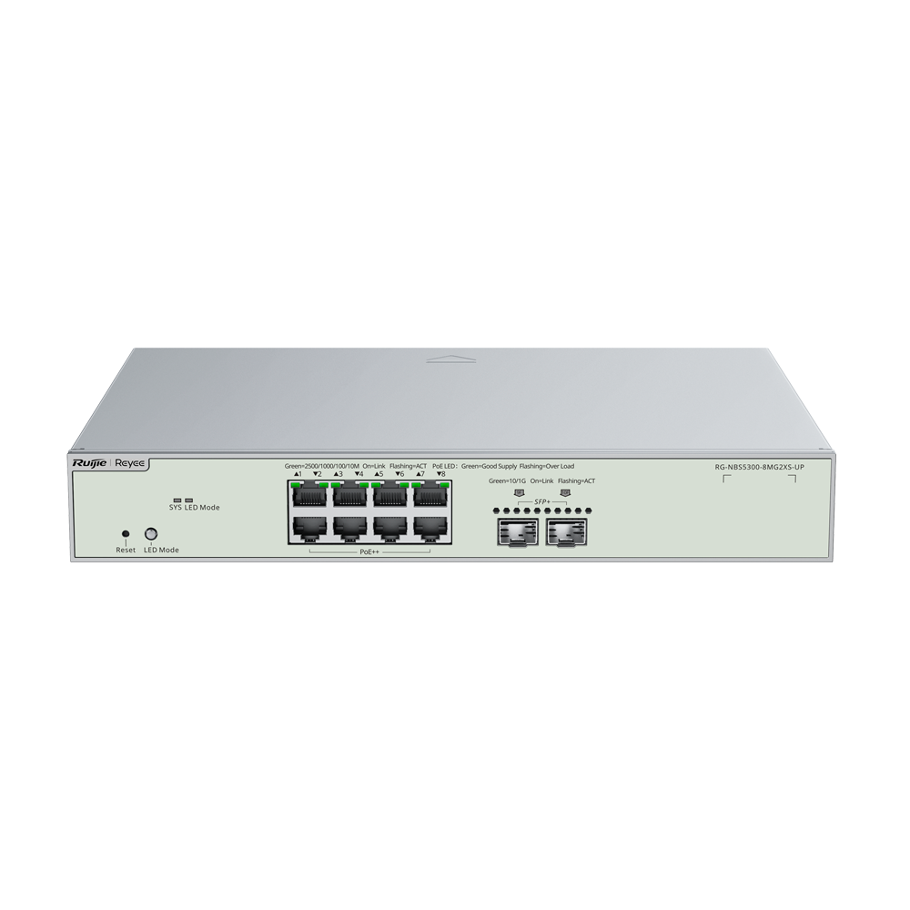 L3 PoE++ Switch, 8x 2.5G, 2x SFP+, 370W
