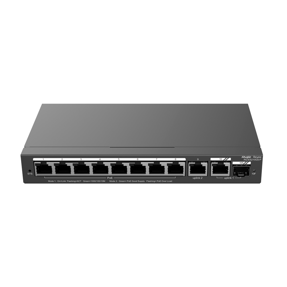 Smart PoE Switch, 8x PoE+, 1x SFP, 120W