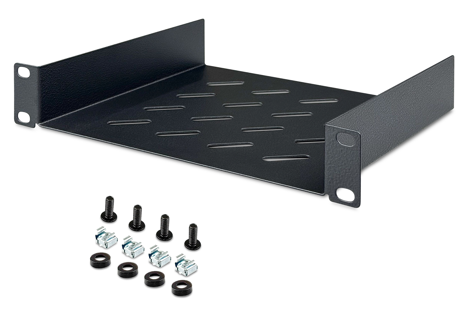 10" Fachboden, 1HE, 25kg, schwarz