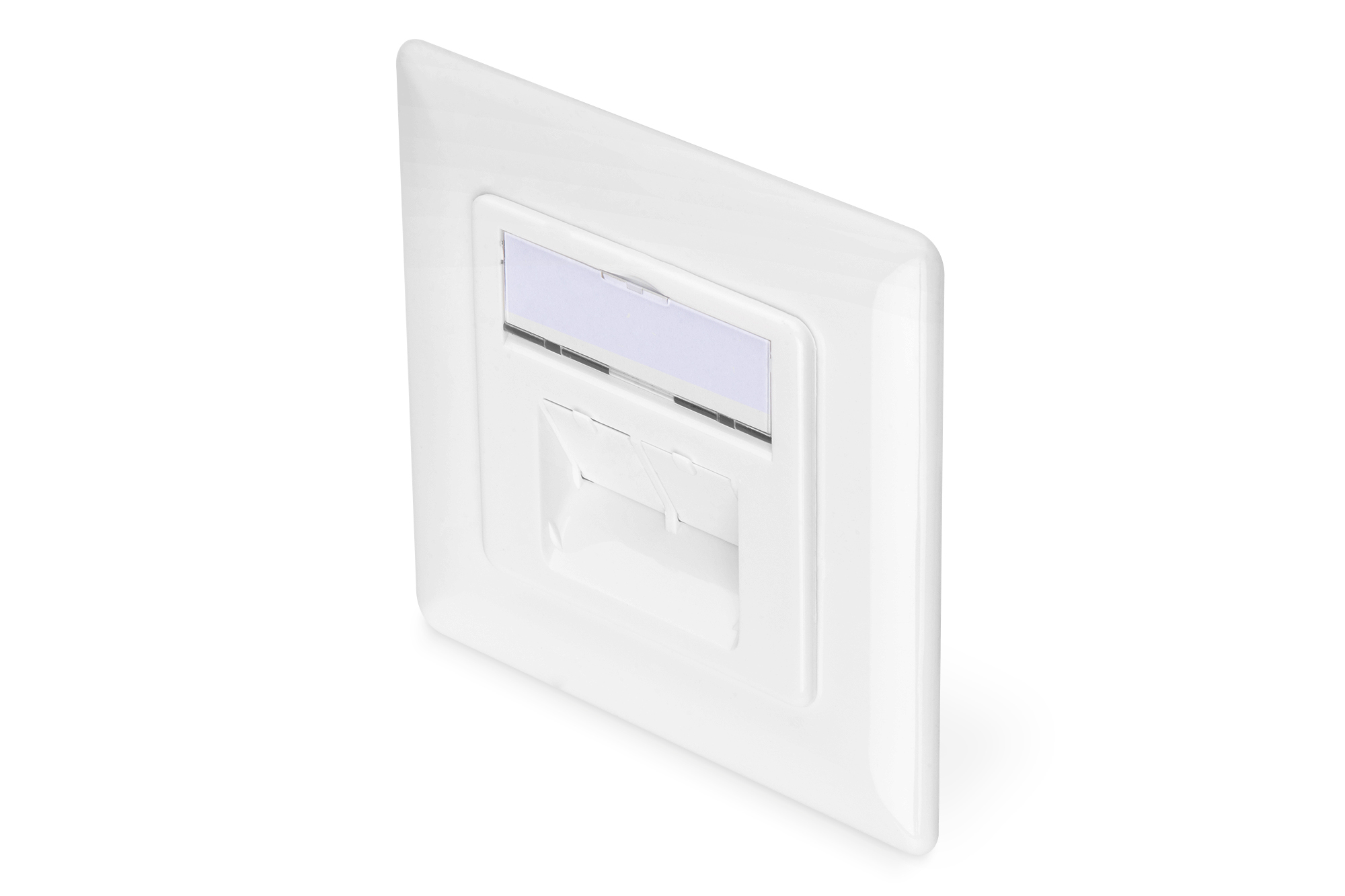 Cat.6A Netzwerkdose, 2x RJ45, UP, weiß