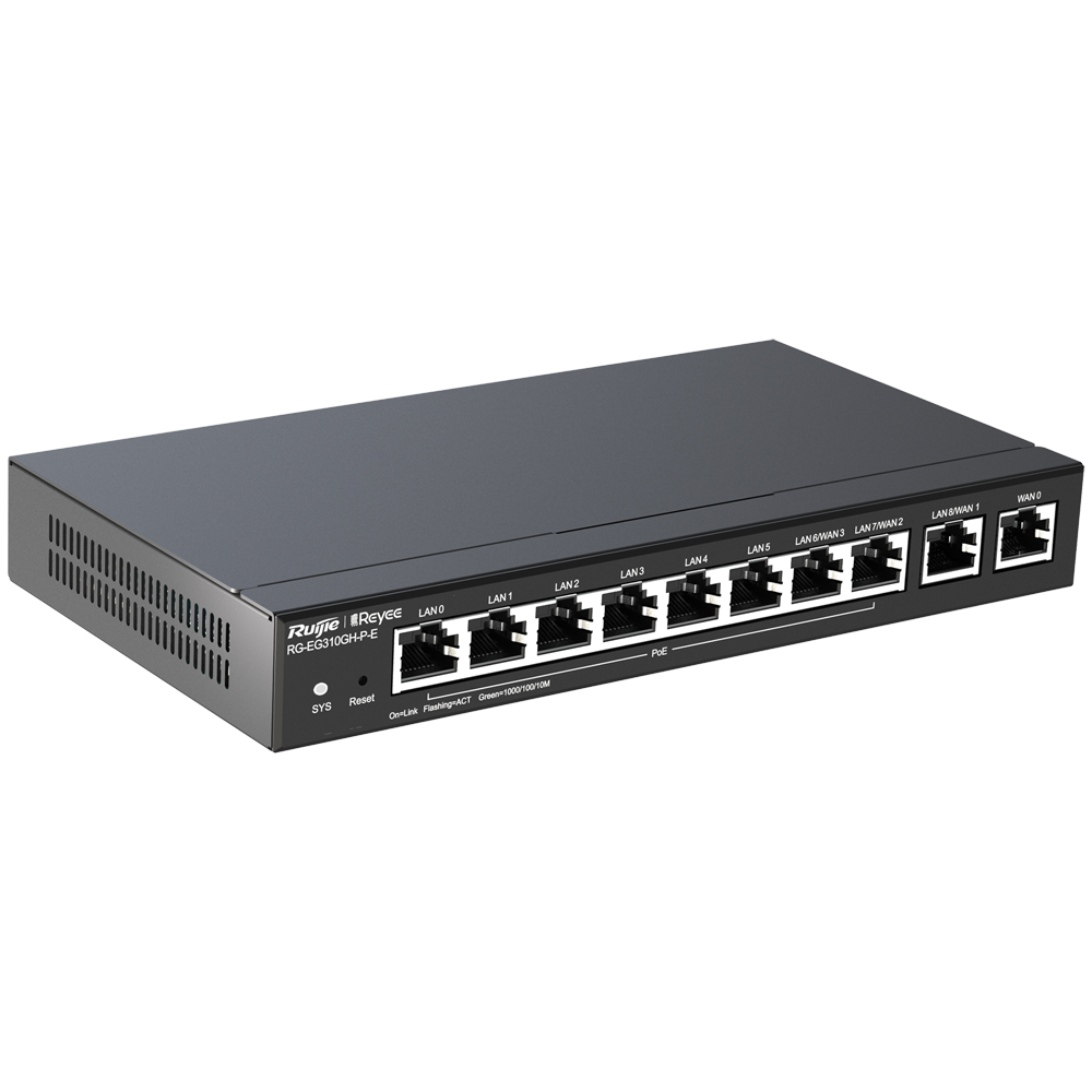 PoE Router, 8x PoE, 350 Clients, 1.5Gbps