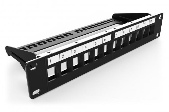 Modulares Patchpanel, 12-Port, 10", schwarz