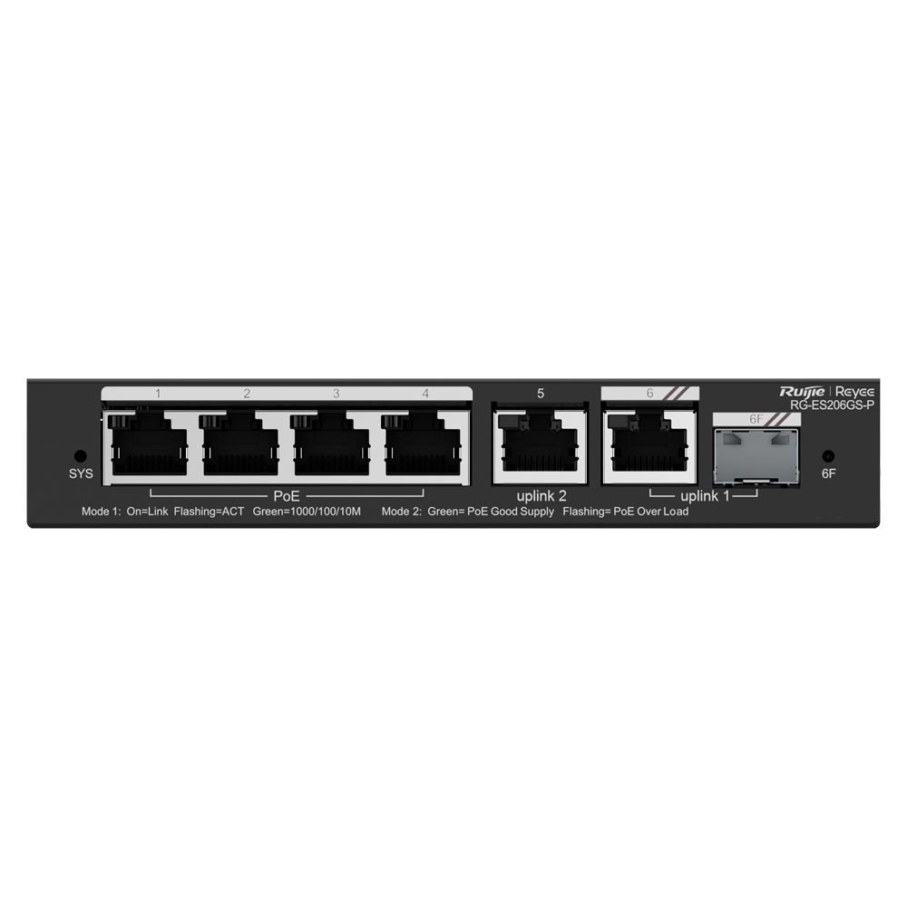 Smart PoE Switch, 4x PoE+, 1x SFP, 54W