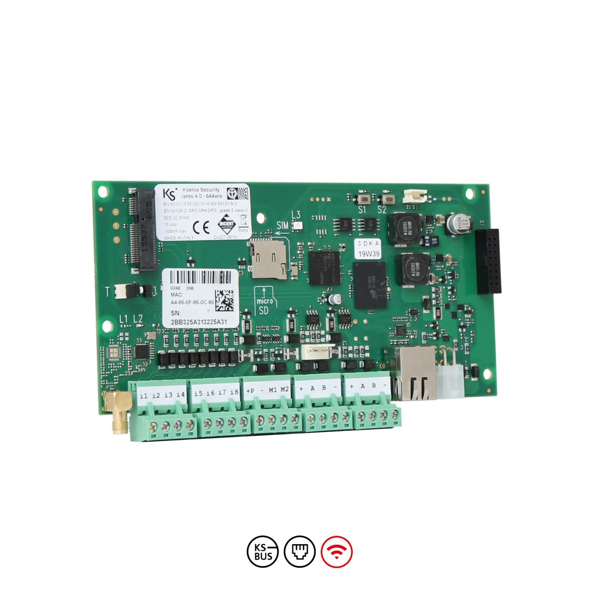 KSI1410140.300 Hauptplatine der Zentrale lares 4.0 - 140 wls