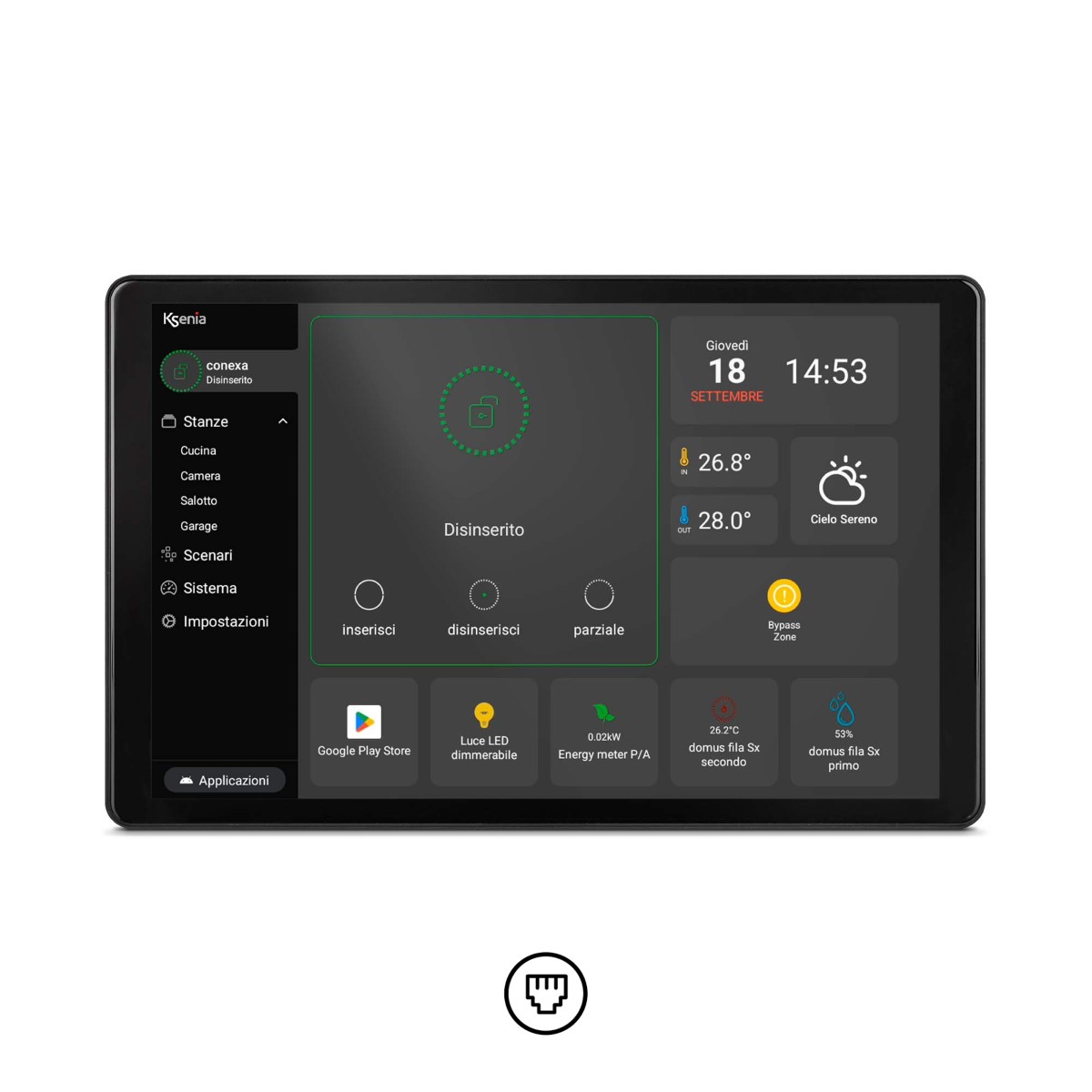 KSI2100045.302 conexa 10,1-Zoll-IP-Touchscreen-Tastatur Schwarz