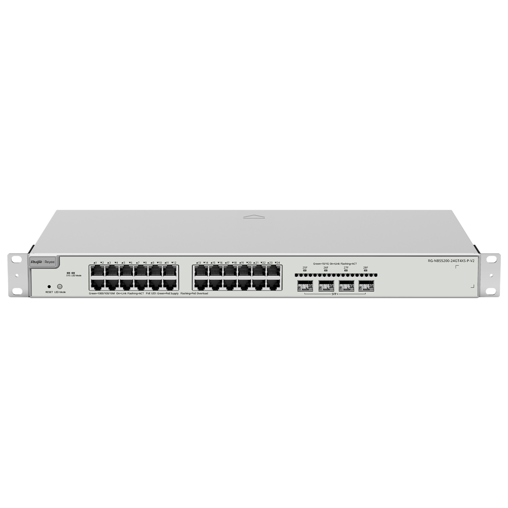 L3 PoE Switch, 24x Gbit, 4x SFP+, 370W