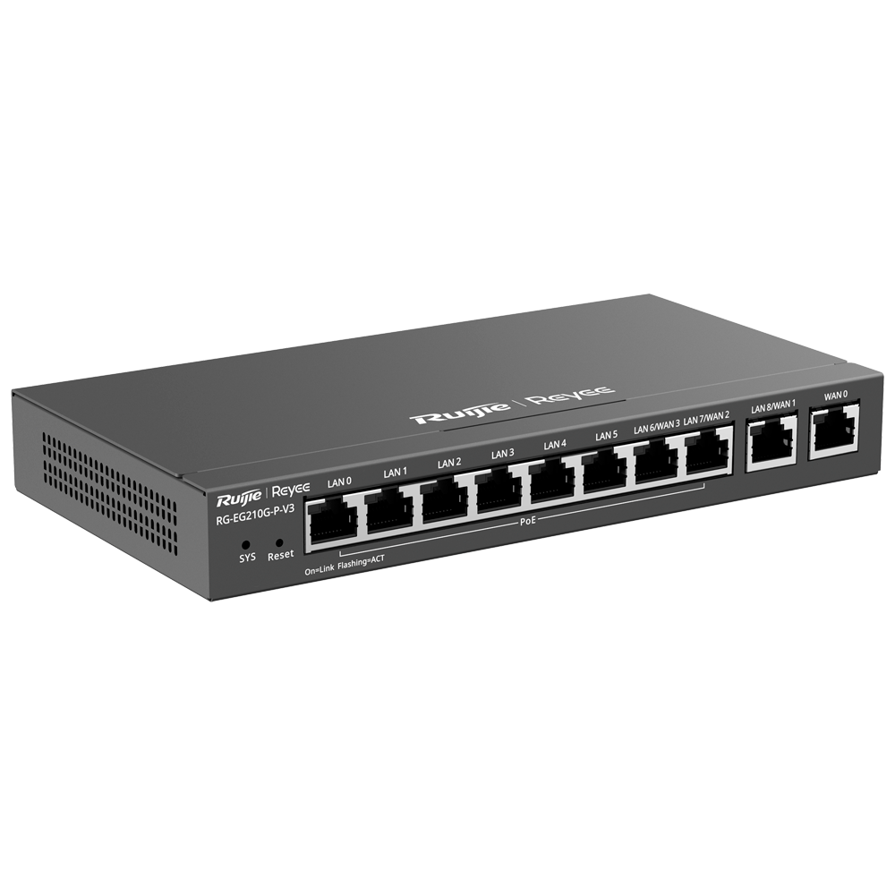 PoE Router, 8x PoE+, 200 Clients, 600Mbps