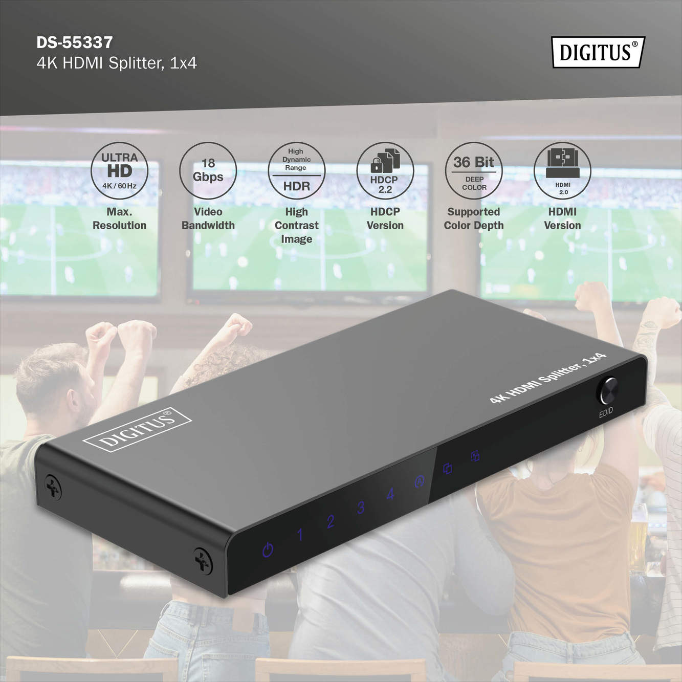 4K HDMI Splitter 1x4