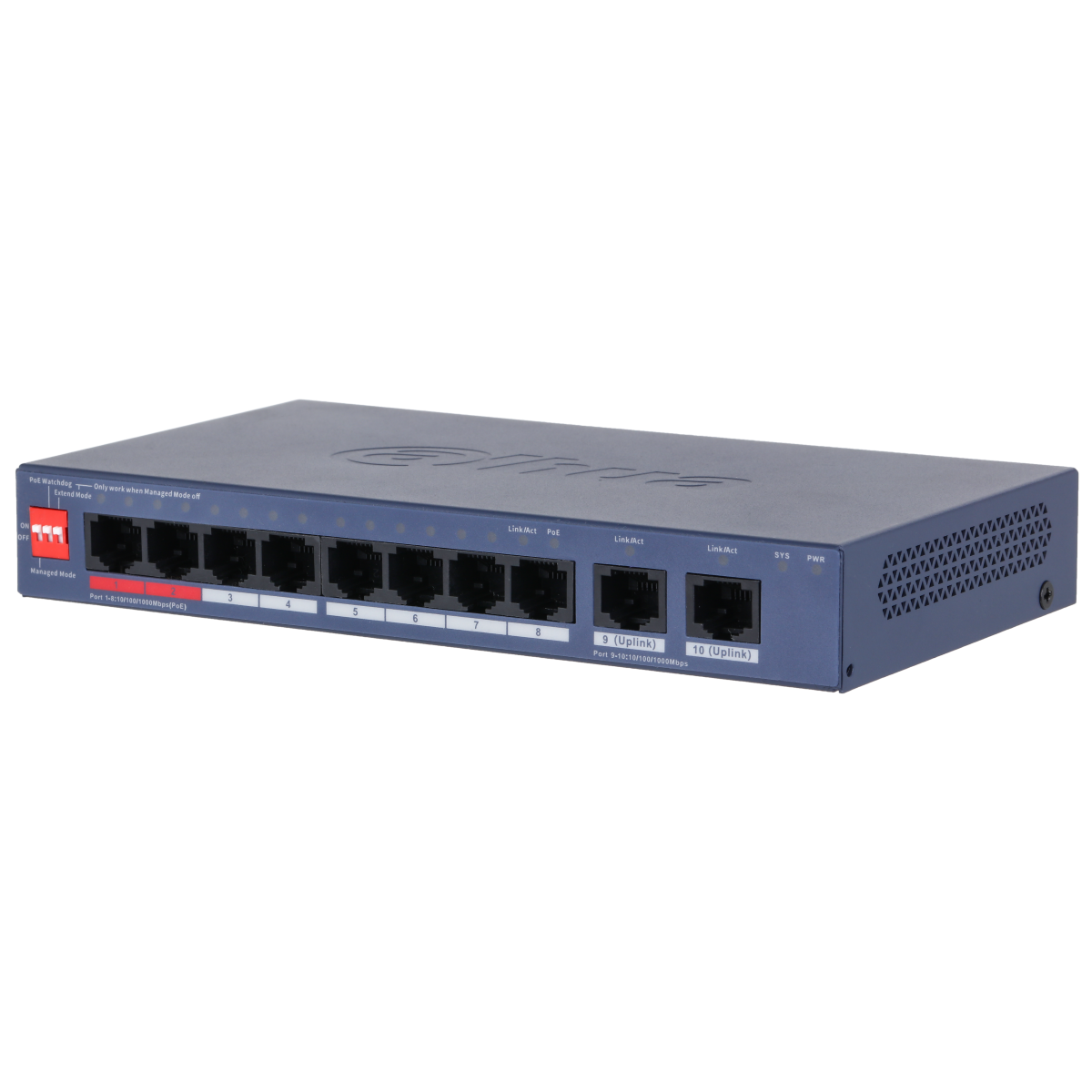 10-Port Cloud PoE Switch, 8x Gbit, 110W