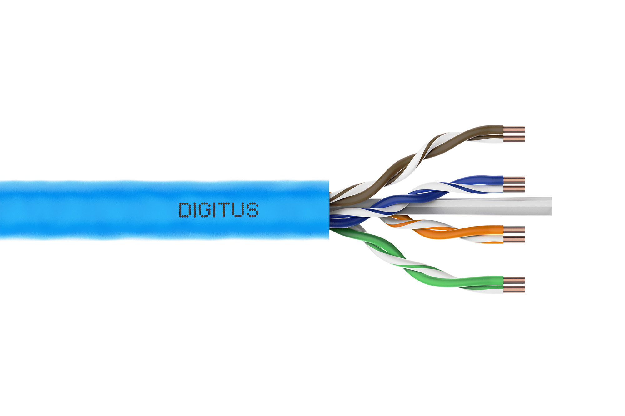 CAT 6A U/UTP Kabel, 500m, Blau