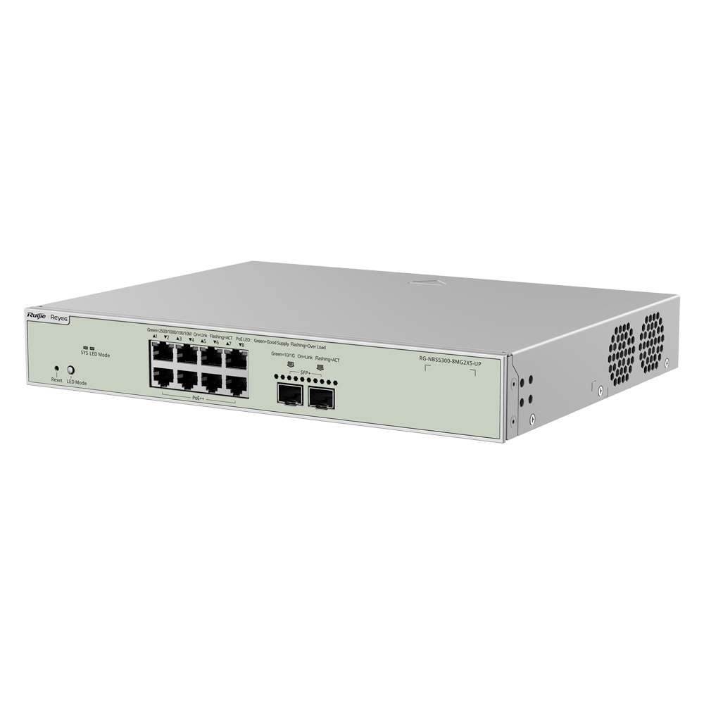L3 PoE++ Switch, 8x 2.5G, 2x SFP+, 370W