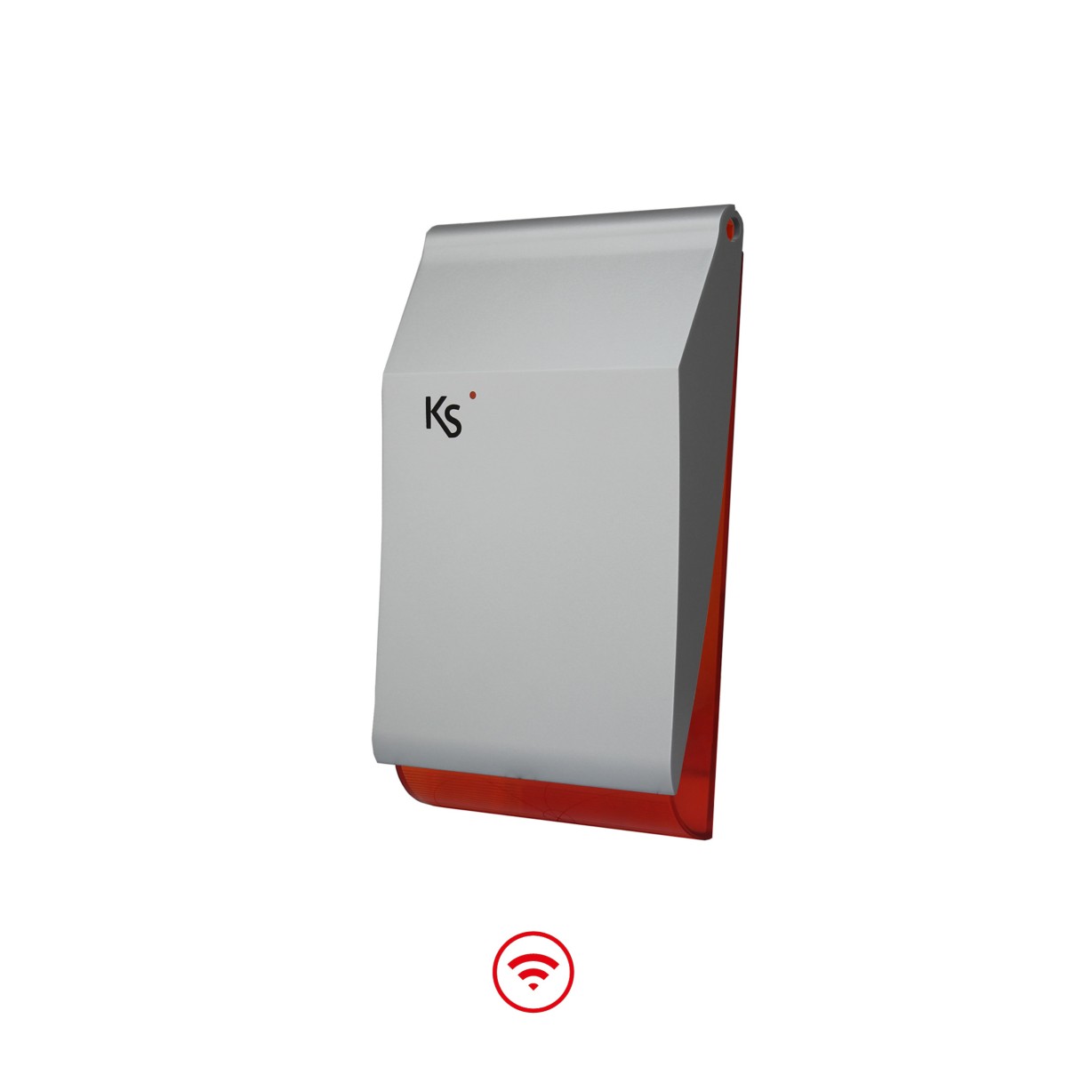 KSI6401000.338 Außensirene imago, 868MHz, metallgraue Rot