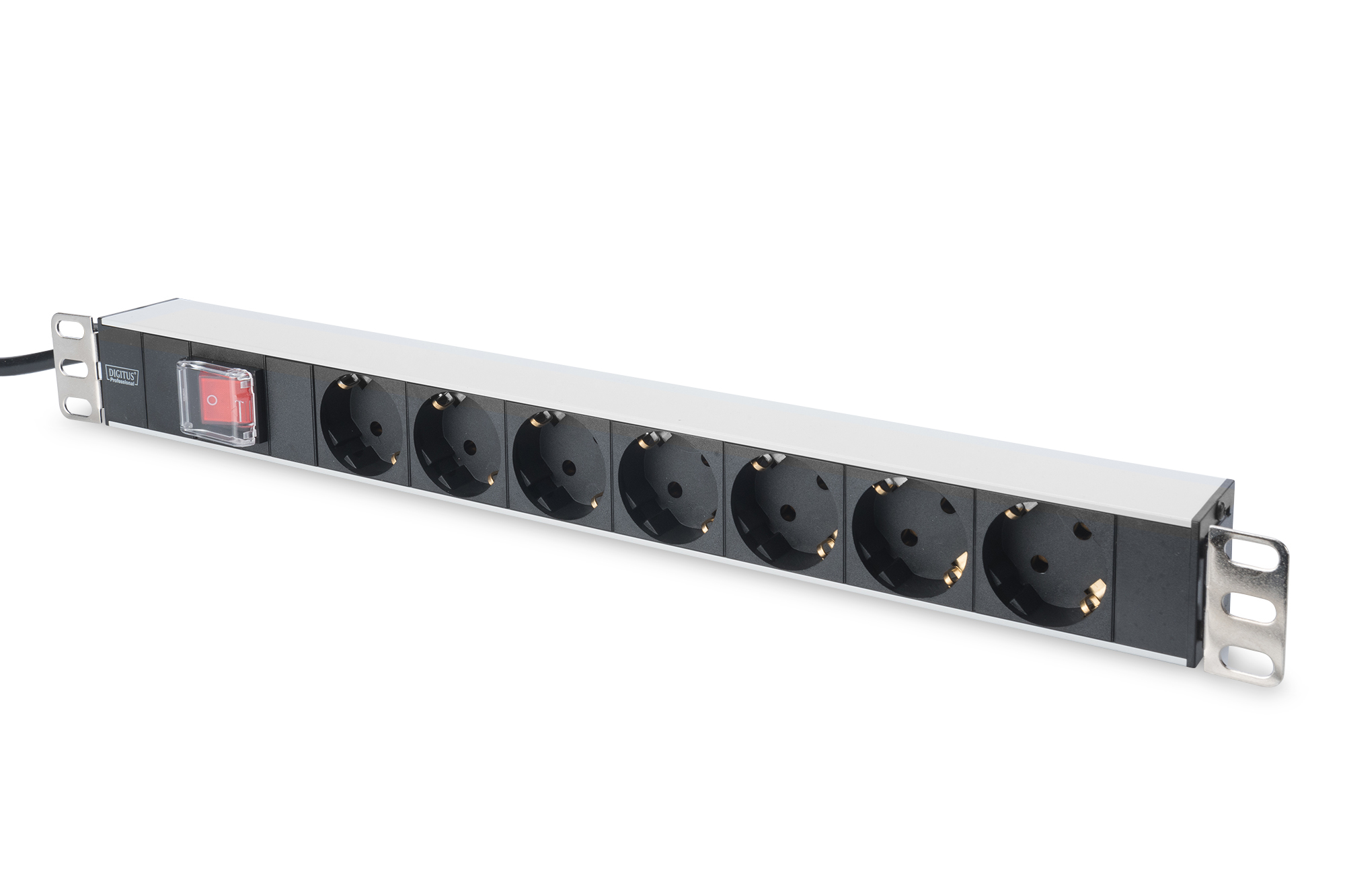 19" PDU, 7x Schuko, Schalter, 16A