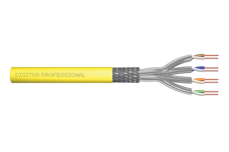 CAT 7A S/FTP Kabel, 500m, Gelb