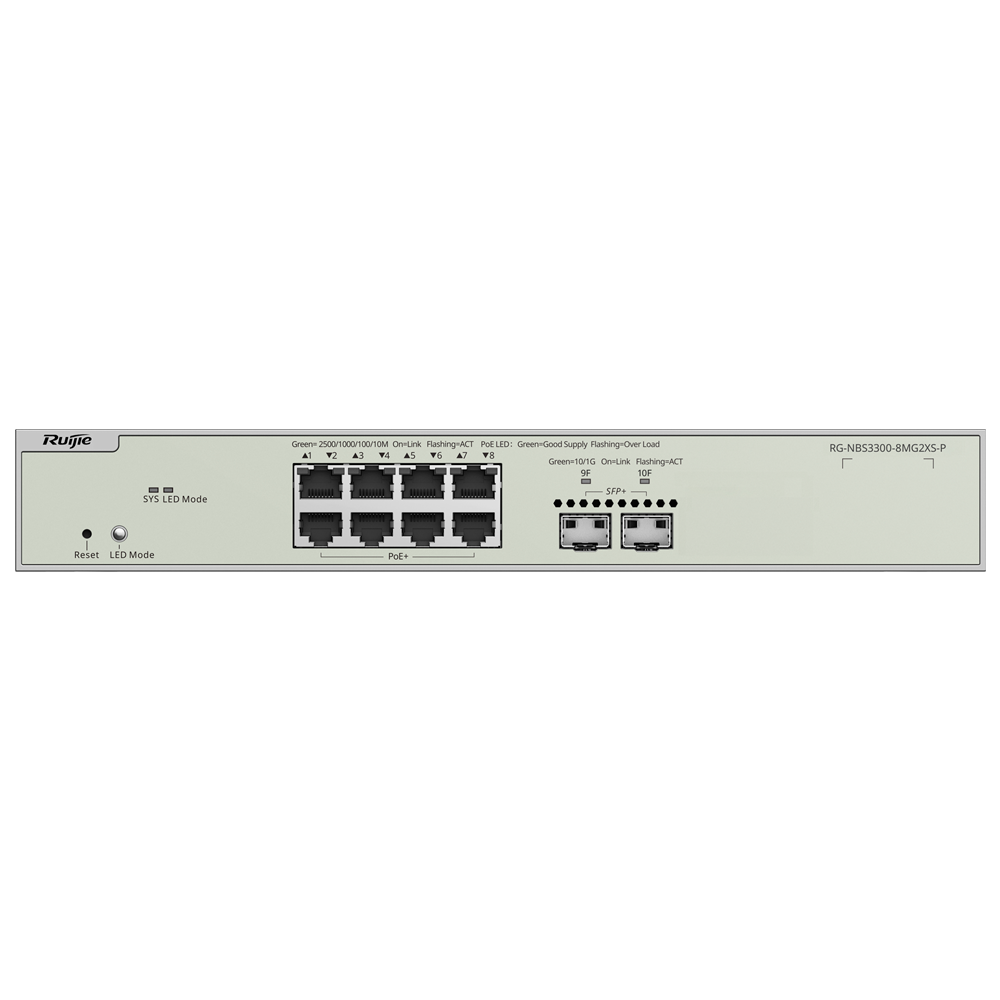 L2+ PoE Switch, 8x 2.5G, 2x SFP+, 240W