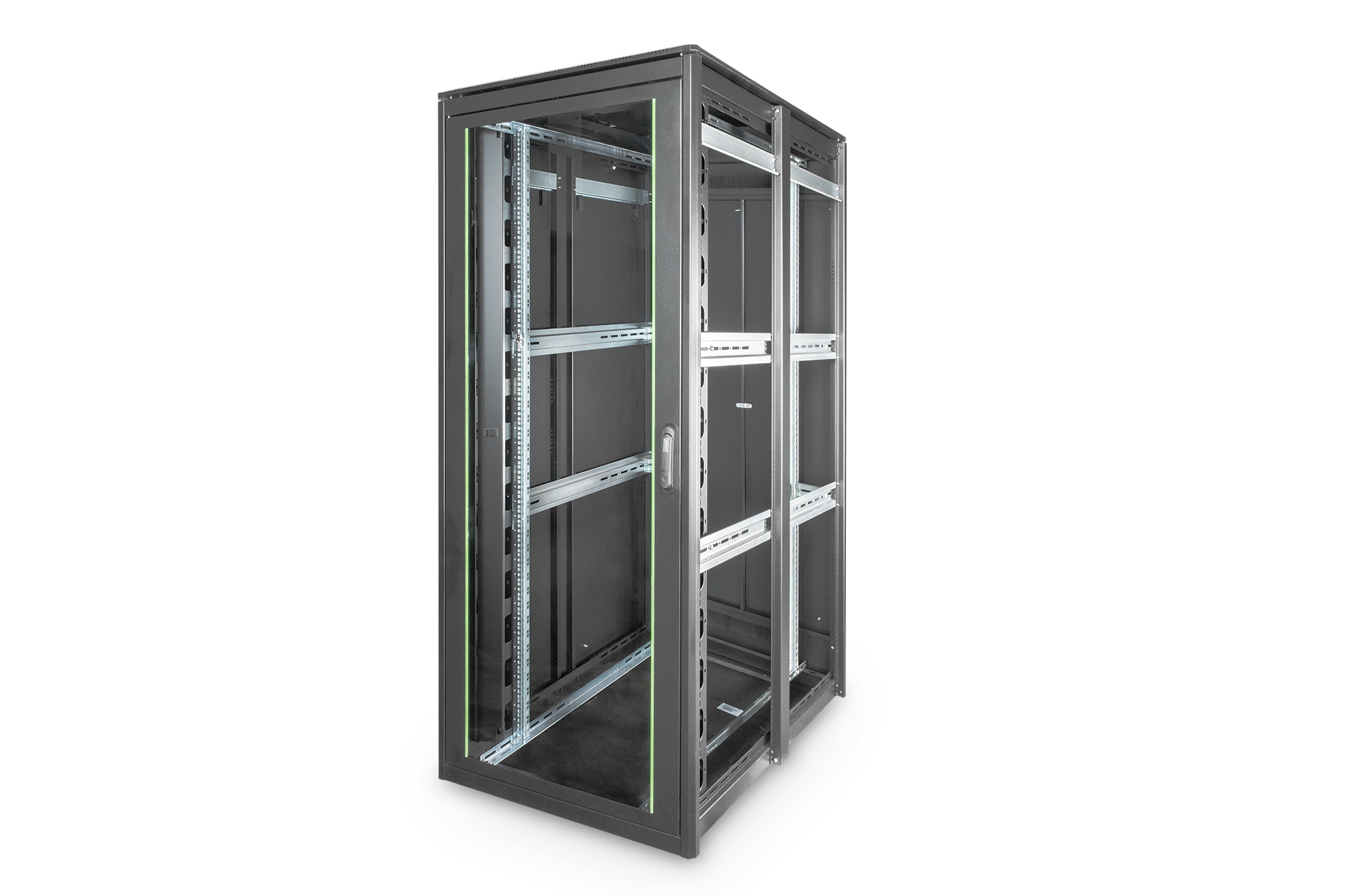 19 Zoll 42HE Netzwerkschrank, 800x1200mm, schwarz