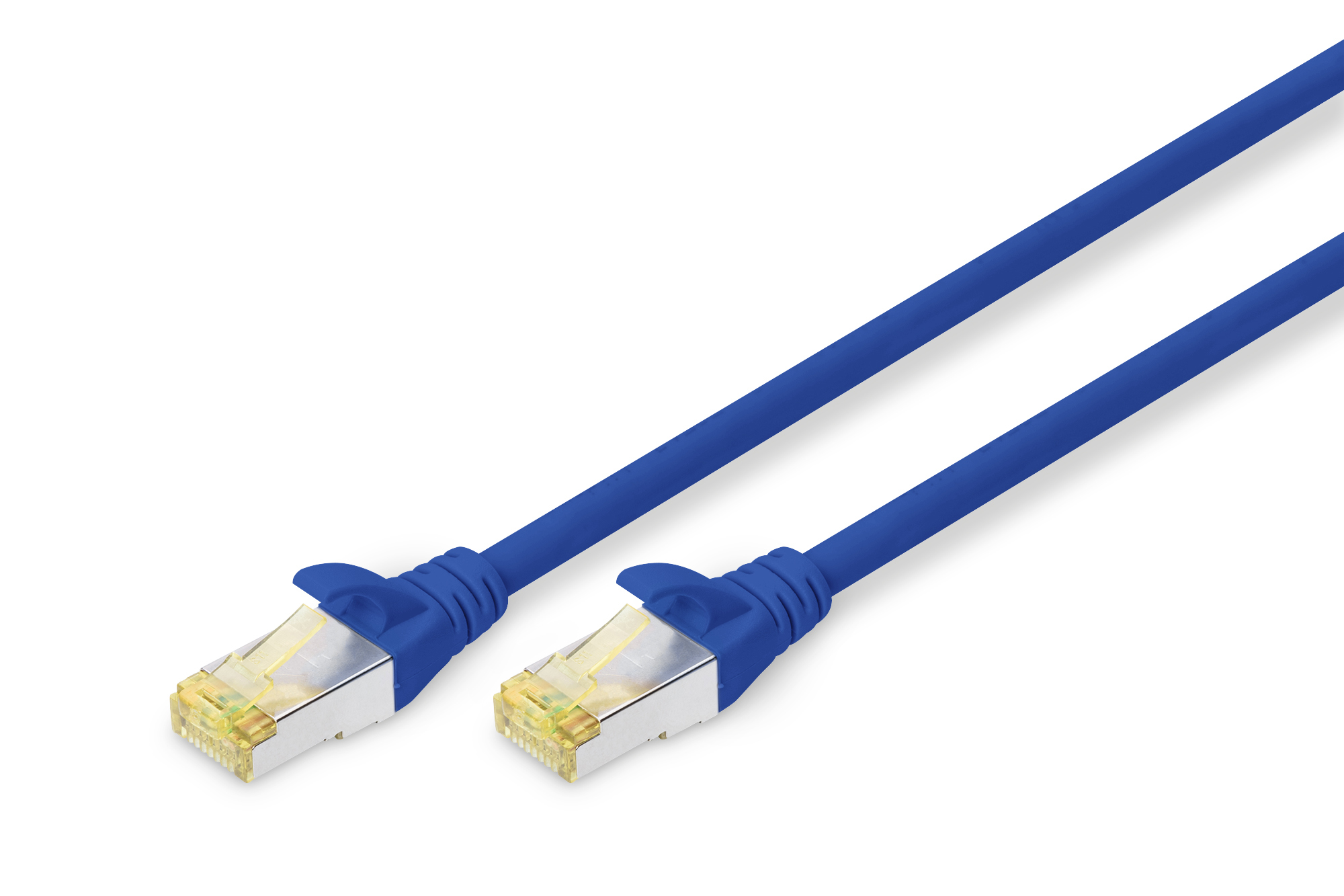 Cat 6A S/FTP Patchkabel, 0,5m Blau
