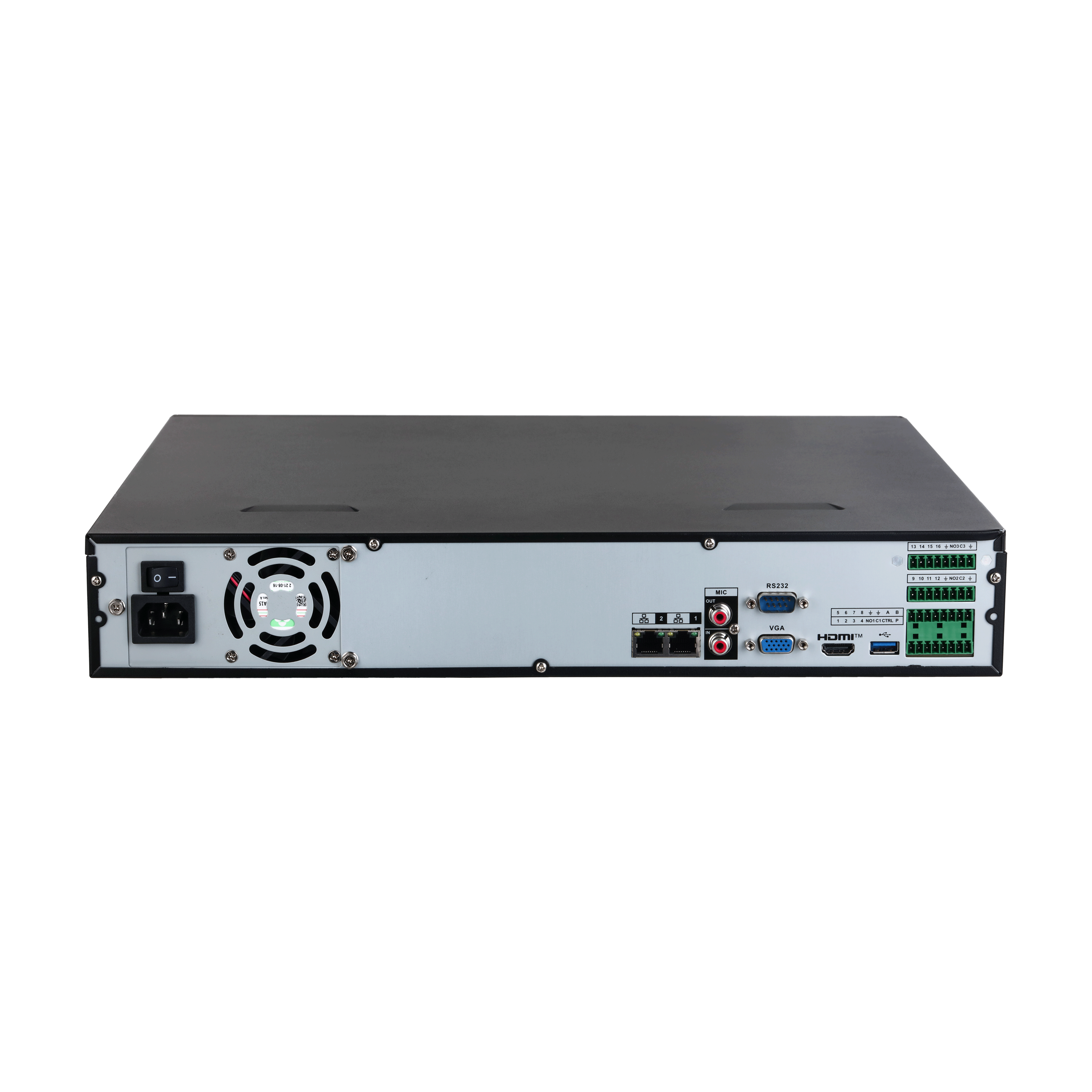 WizSense 16-Kanal IP-Rekorder, non PoE, 4x HDD