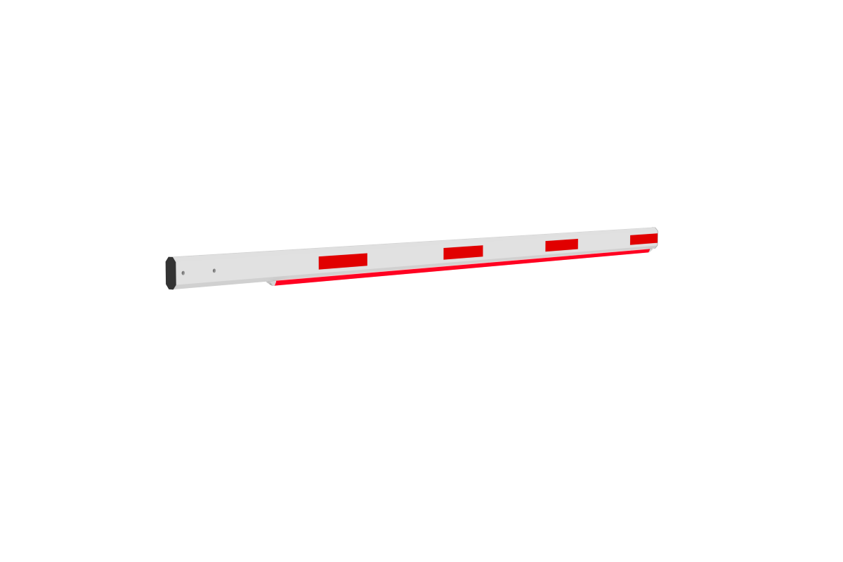Schrankenarm LED, 3m, rot/weiß, Integrierte LED