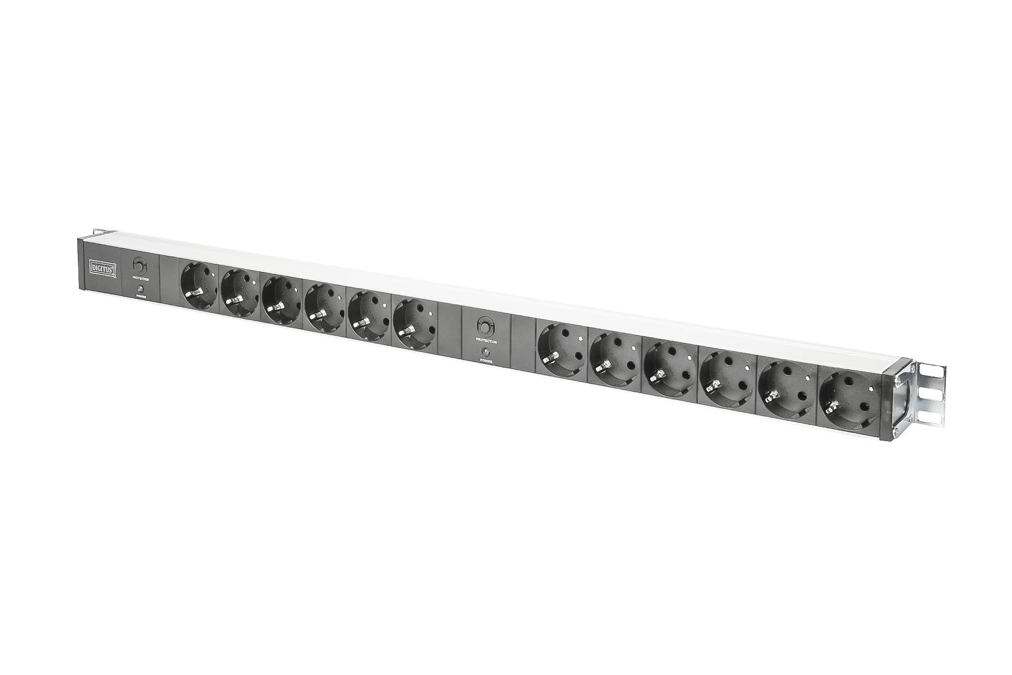 19" PDU, 12x Schuko, 2x 16A
