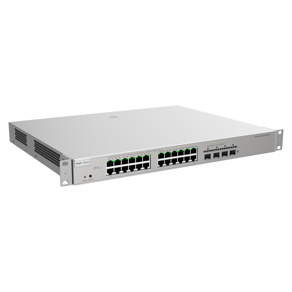 L3 PoE Switch, 24x Gbit, 4x SFP, 370W