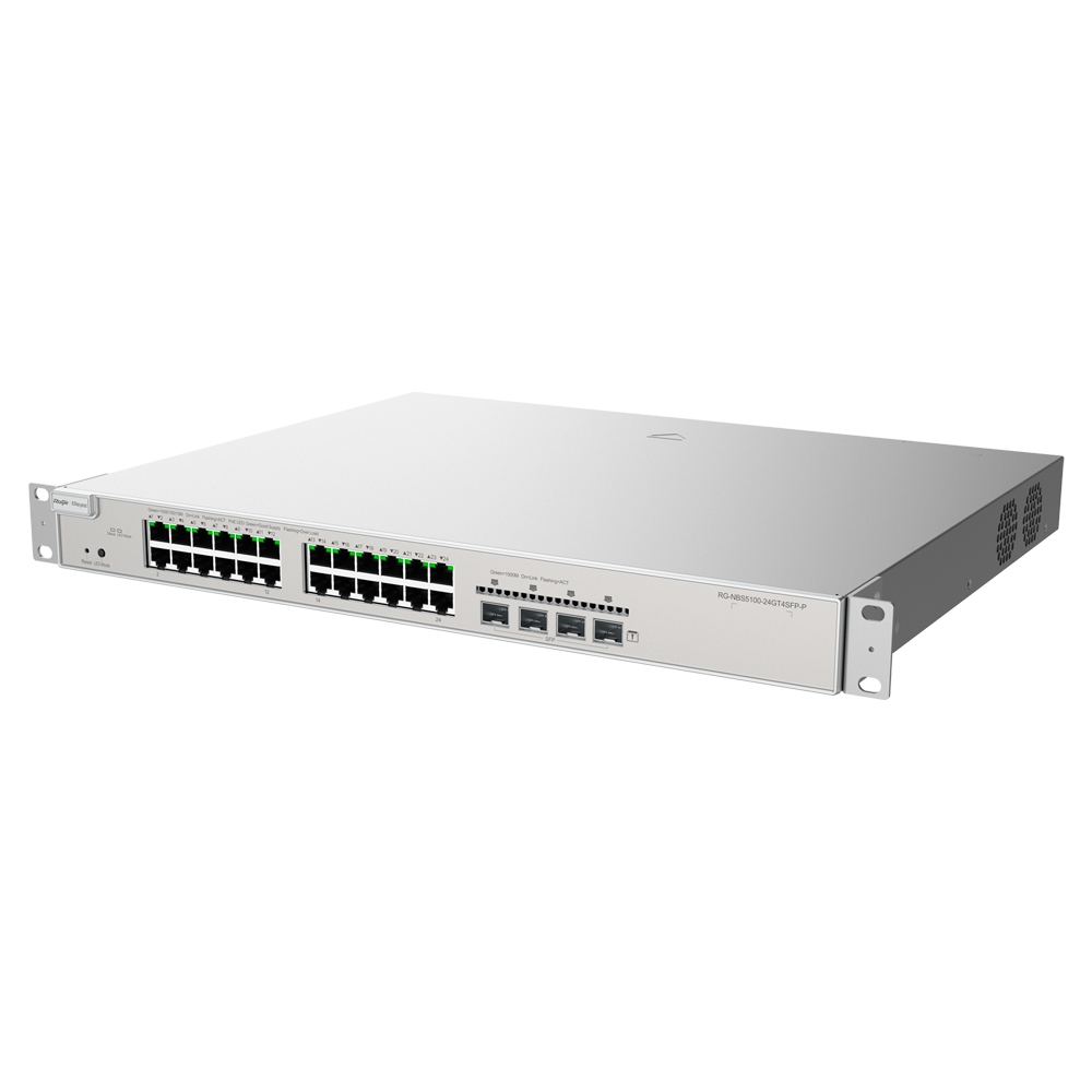 L3 PoE Switch, 24x Gbit, 4x SFP, 370W