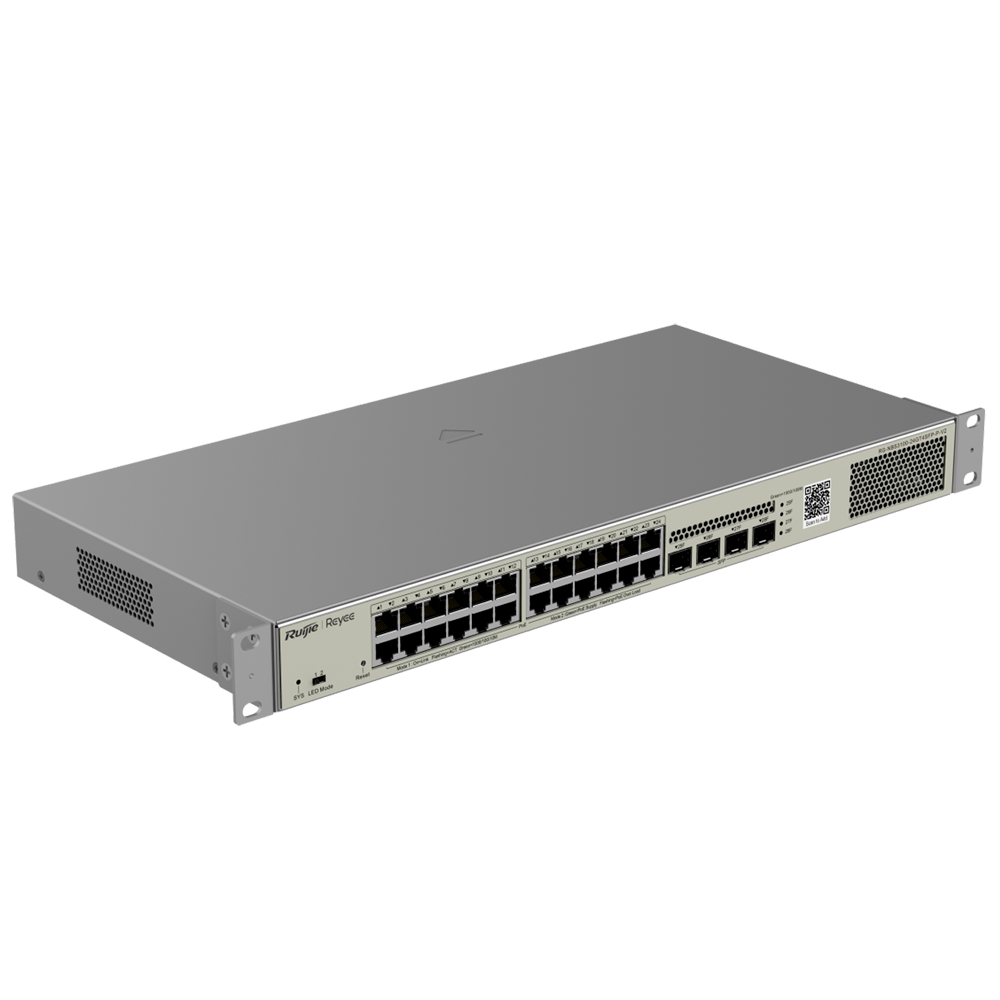 L2 PoE Switch, 24x Gbit, 4x SFP, 370W