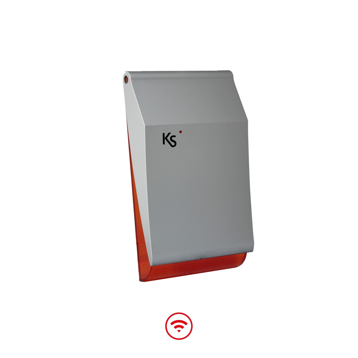 KSI6401000.338 Außensirene imago, 868MHz, metallgraue Rot