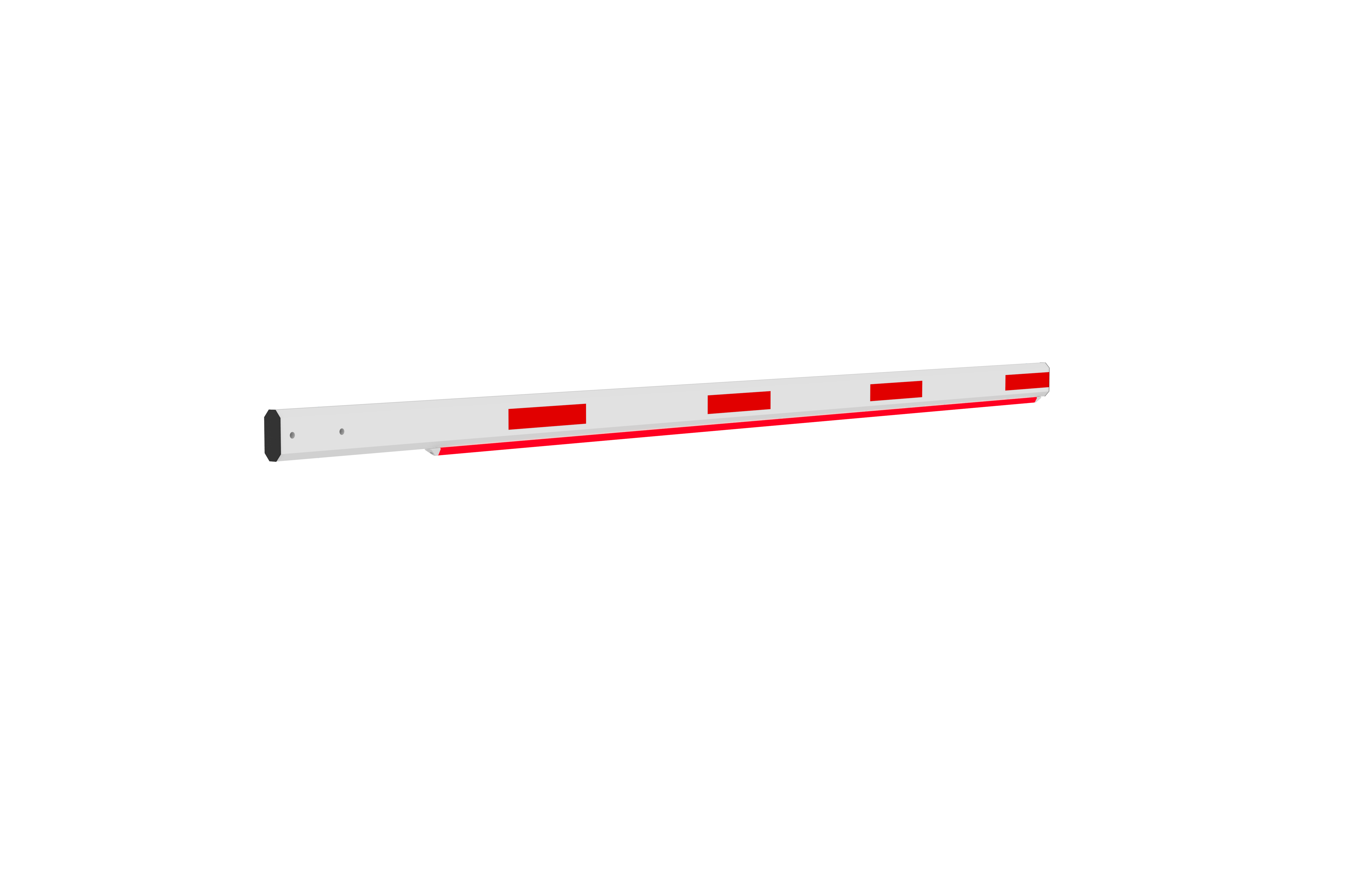Schrankenarm LED, 4m, rot/weiß, Integrierte LED