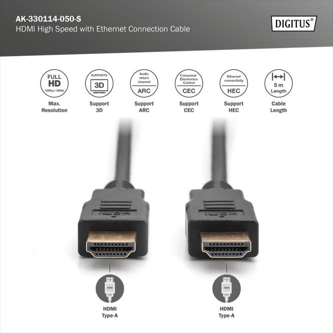 HDMI Kabel, 5m, 4K@30Hz