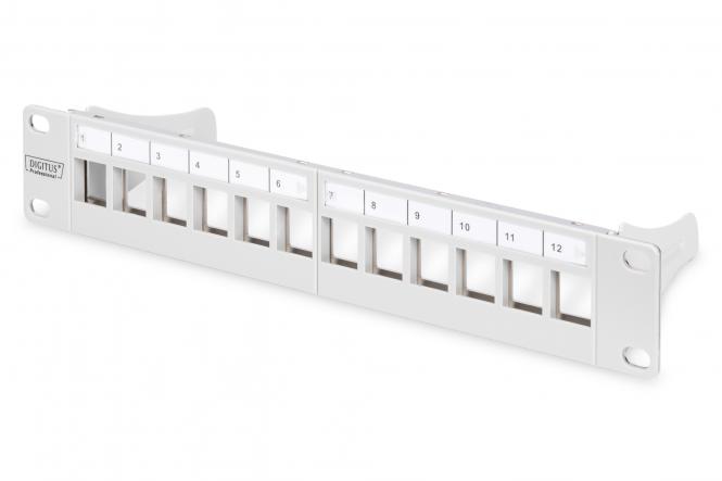 Modulares Patchpanel, 12-Port, 10", grau