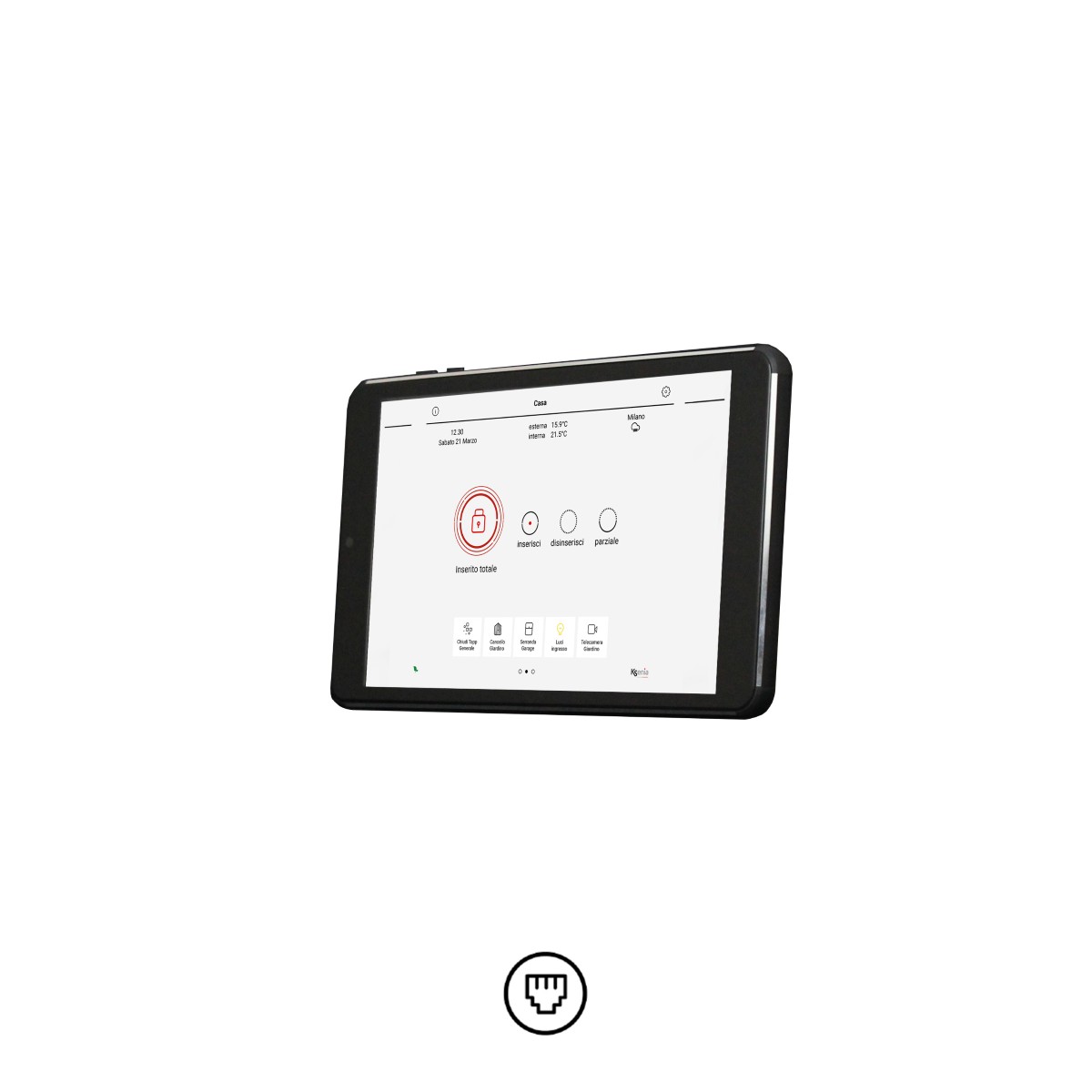 KSI2100040.302 ergo-T 7" Multitouch-Bedienteil PoE, Schwarz