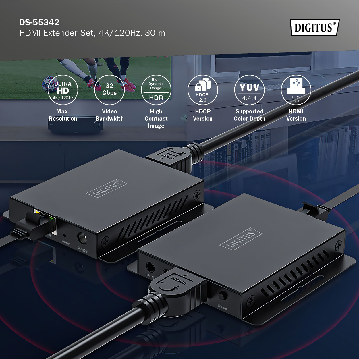 HDMI Extender Set, 4K/120Hz, 30 m