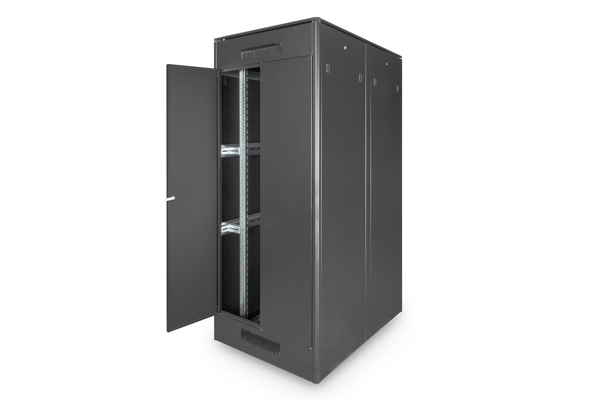 19 Zoll 42HE Netzwerkschrank, 800x1200mm, schwarz