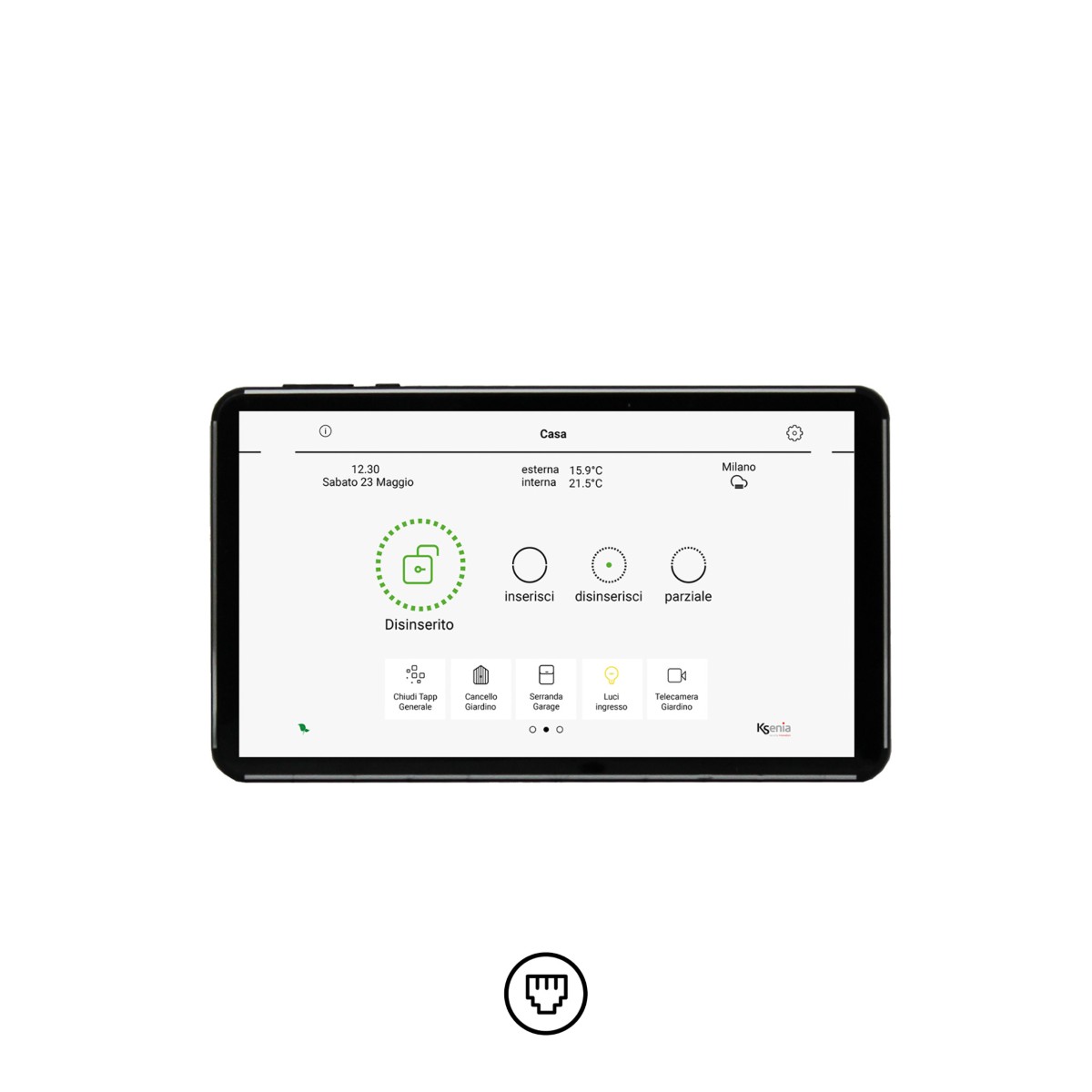 KSI2100040.302 ergo-T 7" Multitouch-Bedienteil PoE, Schwarz