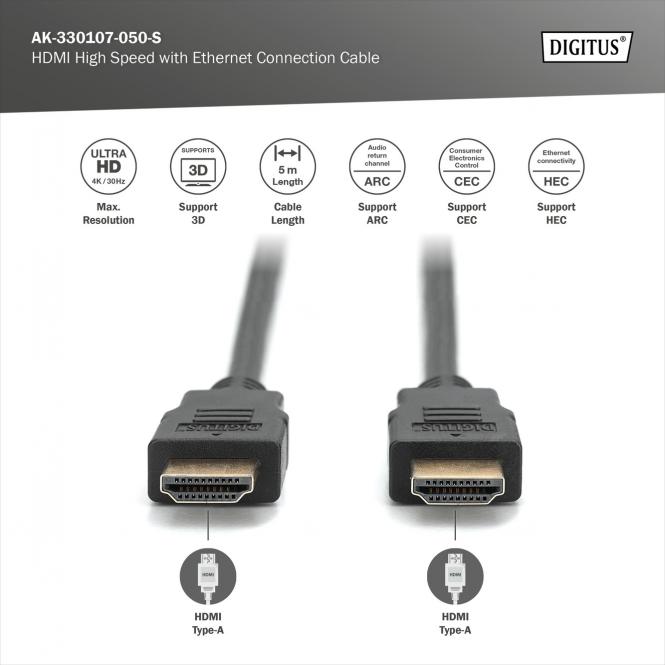HDMI Kabel, 5m, 4K@30Hz
