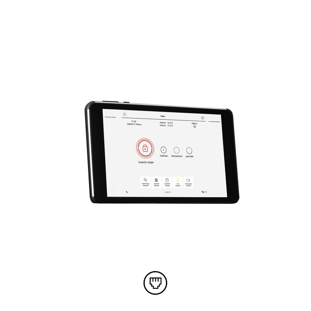 KSI2100040.302 ergo-T 7" Multitouch-Bedienteil PoE, Schwarz