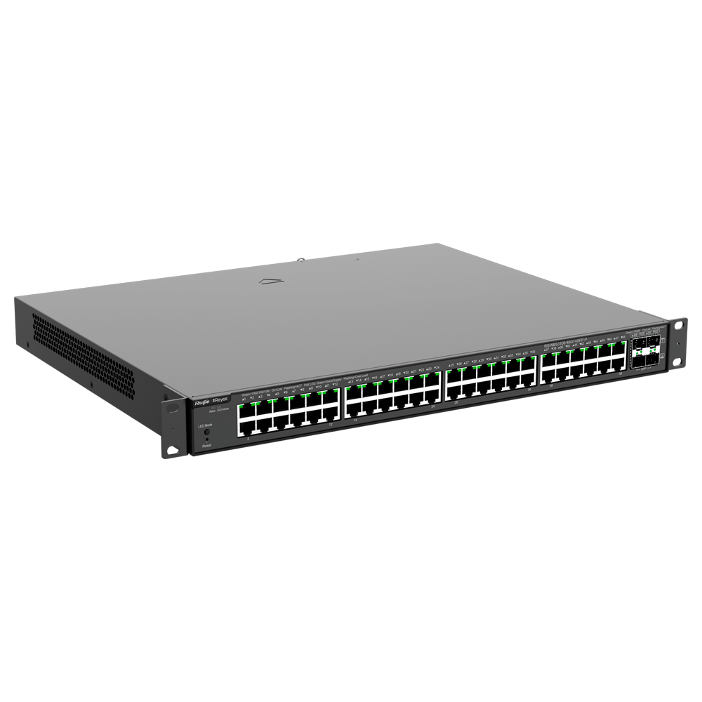 L2 PoE Switch, 48x Gbit, 4x SFP, 370W