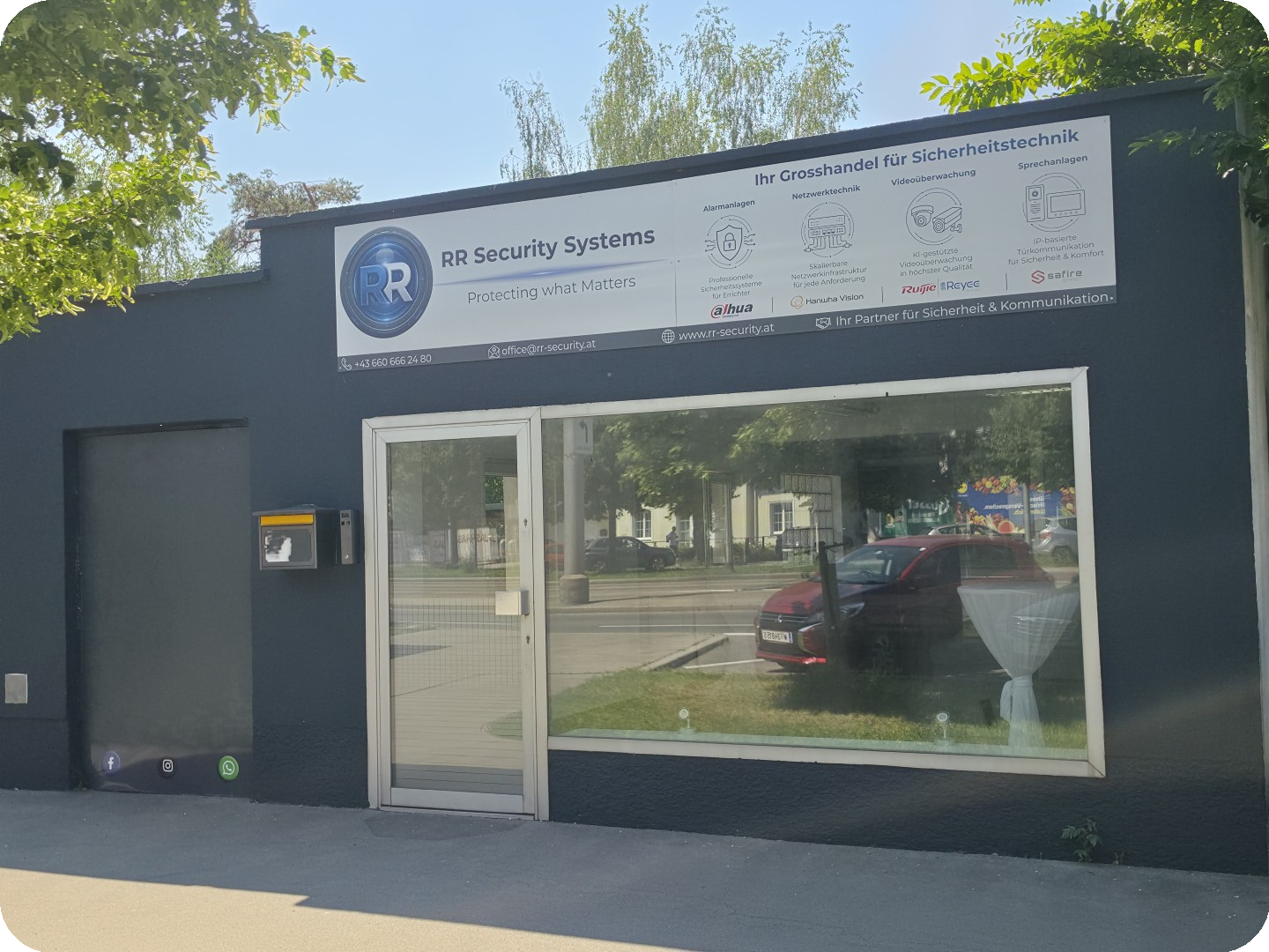Geschäftslokal der RR Security Systems GmbH am Kagraner Platz in Wien