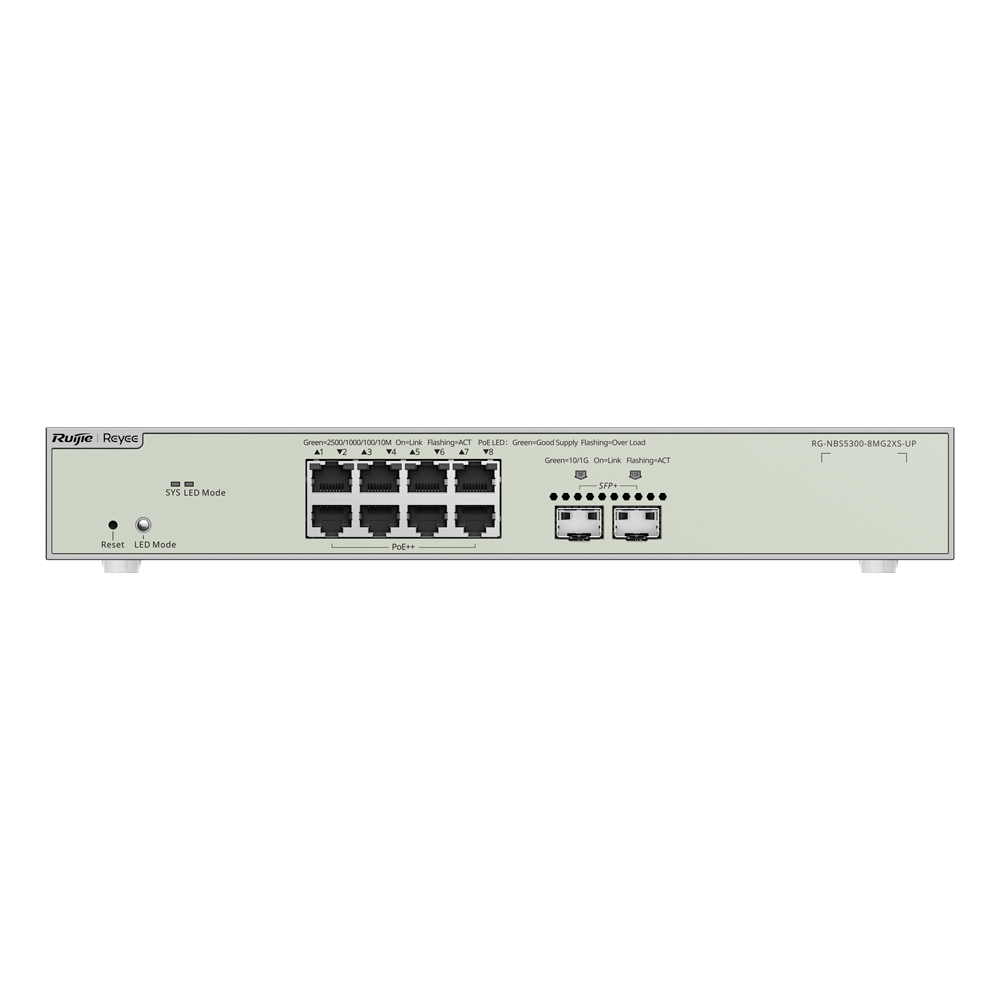 L3 PoE++ Switch, 8x 2.5G, 2x SFP+, 370W