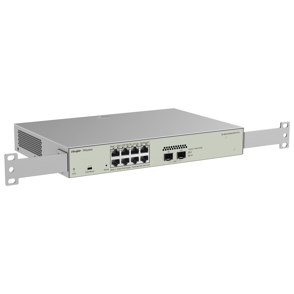 L2 PoE Switch, 8x Gbit, 2x SFP, 125W
