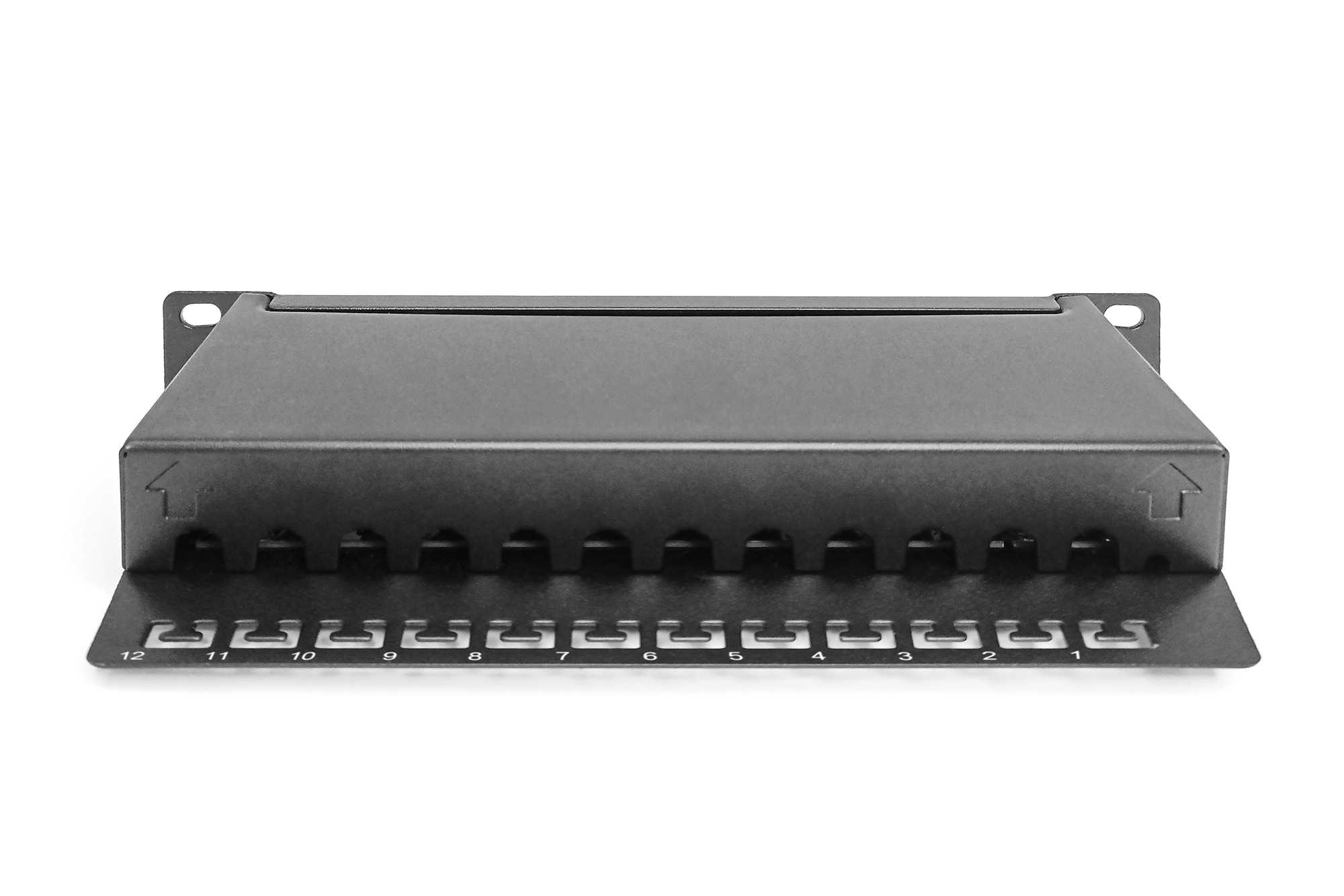 Cat.6A Patchpanel, 12-Port, 10", schwarz
