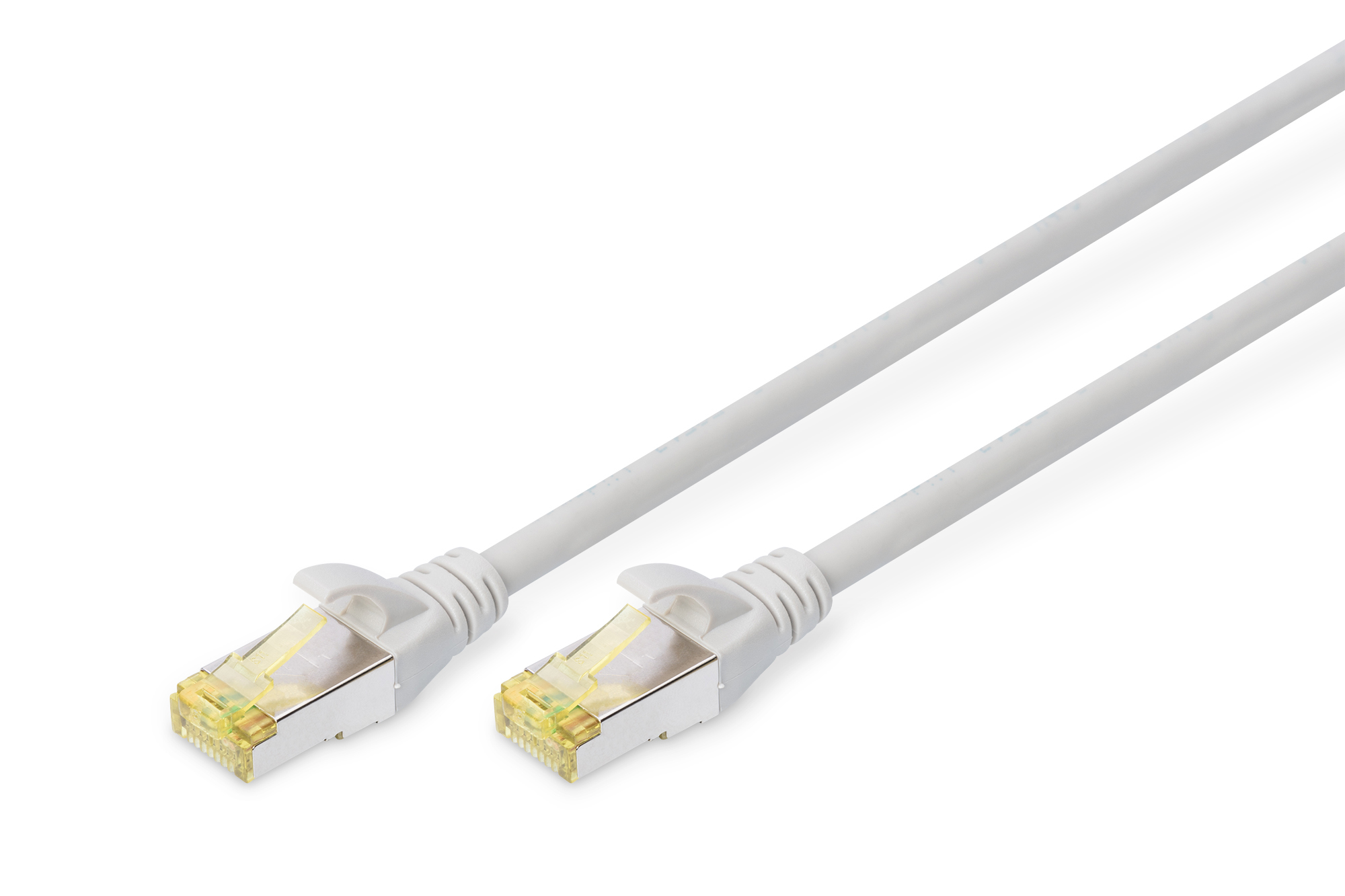 Cat 6A S/FTP Patchkabel, 0,25m Grau